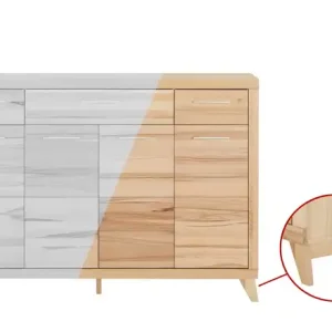 smart Highboard Oslo | Kernbuche, Kernbuche (Nachbildung) Preisknaller
