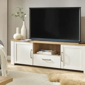 Wochenendangebot Lowboard Toneo | Eiche (Nachbildung), Weiß | Höffner