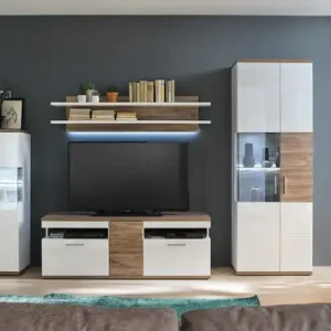 uno Highboard Zypern | Glaseinsatz rechts, ohne Kostenloser Versand