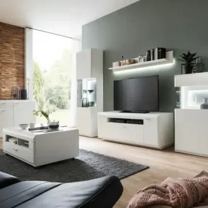 uno Wohnwand Ramon | Schubkastendämpfer, Kabeldurchlass/Kabelkanal Knallerangebot