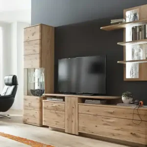 Saisonangebot Woodford Wohnwand Astoria | Schubkastendämpfer, Türdämpfer, Kabeldurchlass/Kabelkanal