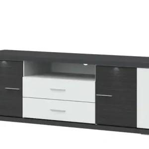 Aktuell uno Lowboard Titan | 180 cm, Weiß, Graphit | Höffner