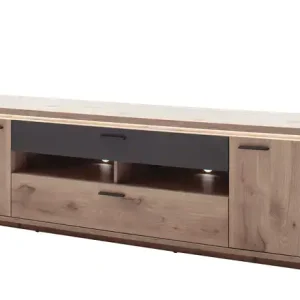 uno TV-Element Kataros | mit Absetzung in Anthrazit Kostenloser Versand