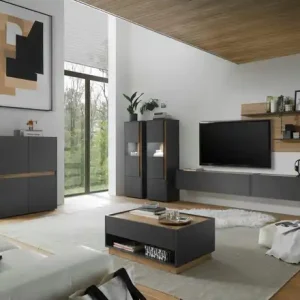 Wohnwand Cande | Anthrazit | Möbel Höffner Begrenztes Angebot