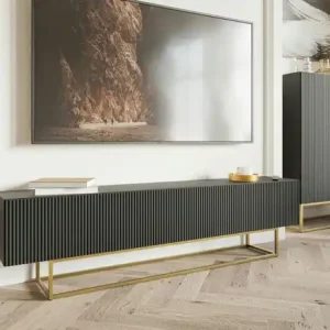 Heißes Angebot Selsey Lowboard Veldio | Goldfarben, Schwarz | Höffner