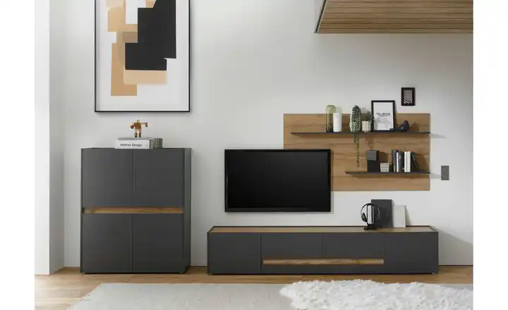 Wohnwand Cande | Anthrazit | Möbel Höffner Jetzt Bestellen