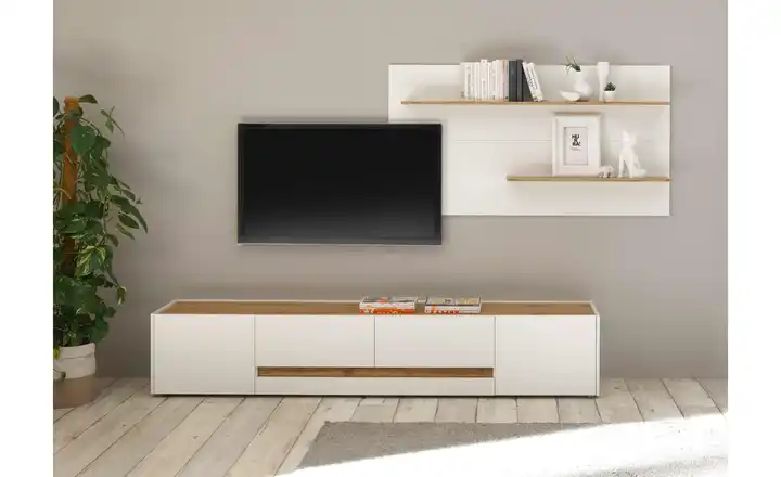 Wohnwand Cande | Weiß | Möbel Höffner Preis Gesenkt