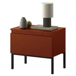 Schnäppchen Selsey Nachtkommode mit Kufengestell Bemmi | Ziegelrot