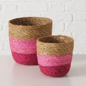 Boltze 2er-Set: Körbe "Rosaly" in Hellbraun/ Rosa günstig kaufen | limango Top-Preis