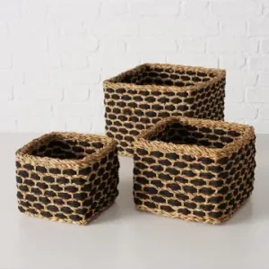 Boltze 3er-Set: Körbe ''Nura'' in Hellbraun/ Schwarz günstig kaufen | limango Highlight