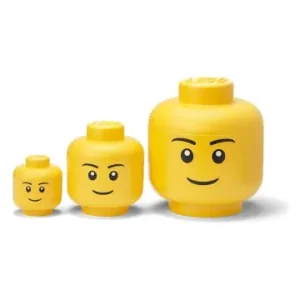 Sale LEGO 3er-Set: Aufbewahrungsboxen "Head Collection Boy" in Gelb günstig kaufen | limango