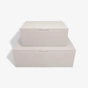 Begrenztes Angebot Stackers 2er-Set: Aufbewahrungskisten in Taupe günstig kaufen | limango