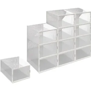 Letzte Chance IDOMYA Essentials 12er-Set: Aufbewahrungskisten in Weiß - (B)32,5 x (H)14,5 x (T)23,5 cm günstig kaufen | limango