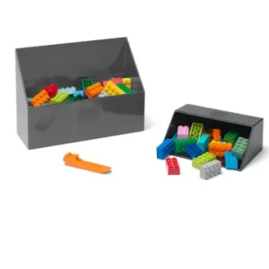 Abverkauf LEGO 2tlg. Set: Bausteine-Aufbewahrungsboxen in Anthrazit/ Schwarz günstig kaufen | limango