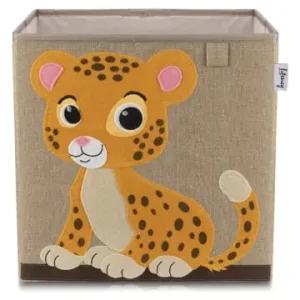 Top-Preis Lifeney Aufbewahrungsbox "Leopard" in Beige/ Orange - (B)33 x (H)33 x (T)33 cm günstig kaufen | limango