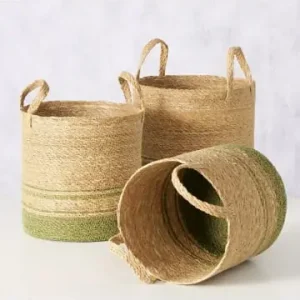 Boltze 3er-Set: Körbe "Agostina" in Beige/ Grün günstig kaufen | limango Expressversand