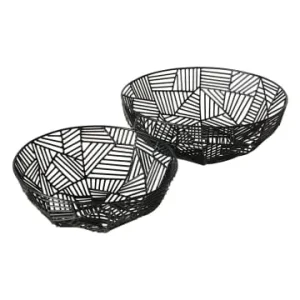 Bestpreis Boltze 2er-Set: Dekoschalen "Graphina" in Schwarzgünstig kaufen | limango