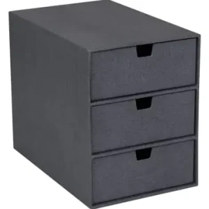 Finale Aktion BigsoBox Schubladenbox "Ingid" in Schwarz - (B)16 x (H)20,5 x (T)25 cm günstig kaufen | limango