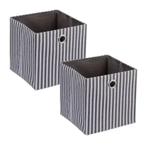 Kostenloser Rückversand relaxdays 2 x Aufbewahrungsbox in Grau/ Weiß - (B)30 x (H)30,5 x (T)30 cm günstig kaufen | limango