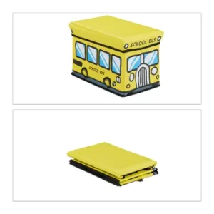 relaxdays Spielzeugkiste Schulbus in Gelb - (B)40 x (H)27 x (T)25 cm günstig kaufen | limango Wochenendangebot