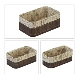 relaxdays 3 x Aufbewahrungskorb in Braun/ Beige günstig kaufen | limango Neu Im Sortiment