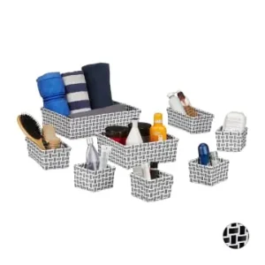Kracherpreis relaxdays 8x Aufbewahrungskorb in Weiss-Grau günstig kaufen | limango
