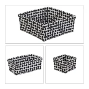 relaxdays 4x Aufbewahrungskorb in Weiß/ Schwarz günstig kaufen | limango Preisreduziert