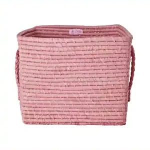 Saisonangebot Rice Quadratischer Raffia Aufbewahrungskorb in pink günstig kaufen | limango