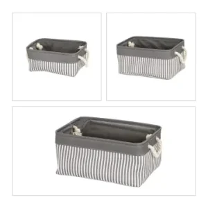 Direkt Vom Hersteller relaxdays 3tlg. Aufbewahrungskörbe Set in Grau/ Weiß günstig kaufen | limango