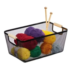 Bestpreis relaxdays Drahtkorb in Schwarz - (B)37 x (H)16,5 x (T)22,5 cm günstig kaufen | limango