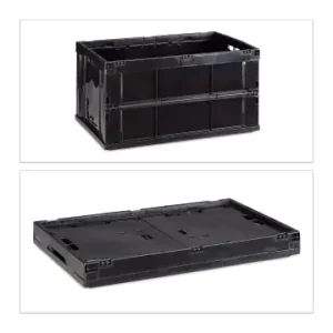 relaxdays Klappbox in Schwarz - (B)58,5 x (H)31,5 x (T)40 cm günstig kaufen | limango Kostenloser Rückversand