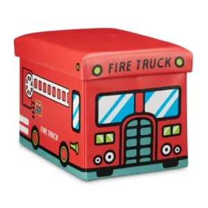 Geprüft relaxdays Spielzeugkiste Feuerwehr in Rot - (B)48 x (H)32 x (T)32 cm günstig kaufen | limango