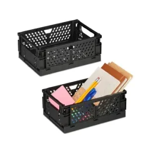 relaxdays 2 x Klappbox in Schwarz - (B)25 x (H)10 x (T)16,5 cm günstig kaufen | limango Neuheit