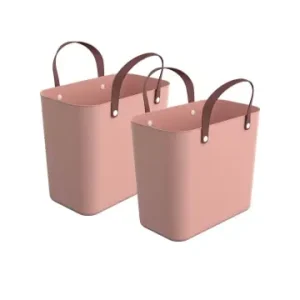 Versand Am Gleichen Tag Rotho Albula 2er-Set Einkaufskörbe Taschen 25l in Mauve Rosa günstig kaufen | limango