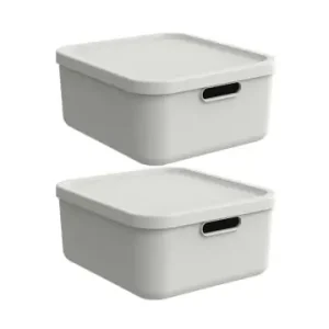 Rotho Albula Light 2er-Set Aufbewahrungskiste 20l in Mistelweiß günstig kaufen | limango Saisonangebot