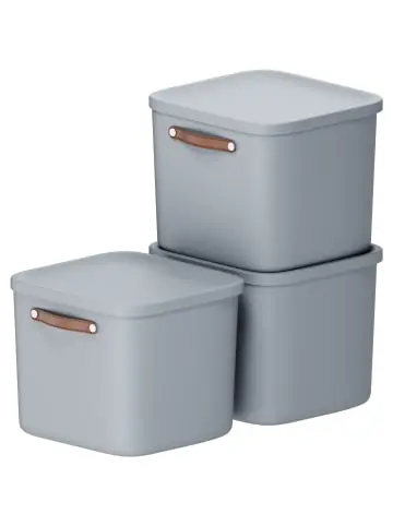 Preisknaller Rotho 3er-Set Kiste mit Deckel Maloja 40l in Misty blue günstig kaufen | limango