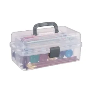 Abverkauf relaxdays Aufbewahrungsbox in Transparent/ Grau - (B)33 x (H)14,5 x(T)19 cm günstig kaufen | limango