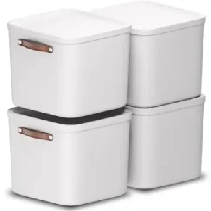 Nur Heute Rotho 4er-Set Kiste mit Deckel Maloja 40l in Mistelweiß günstig kaufen | limango