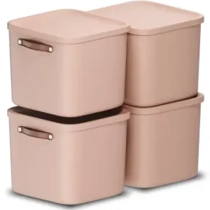 Rotho 4er-Set Kiste mit Deckel Maloja 40l in Meadow rose günstig kaufen | limango Begrenztes Angebot