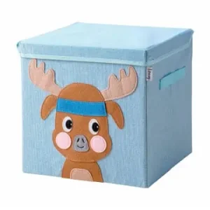 Top-Angebot Lifeney Aufbewahrungsbox mit Deckel Blau Hirsch, 33 x 33 x 33 cm günstig kaufen | limango