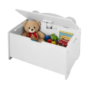 relaxdays Spielzeugtruhe "Bär" in Weiß - (B)60 x (H)48 x (T)38 cm günstig kaufen | limango Knallerangebot