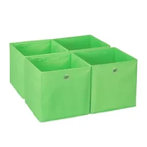 relaxdays 4 x Aufbewahrungsbox in Grün - (B)30 x (H)30 x (T)30 cm günstig kaufen | limango Jetzt Bestellen