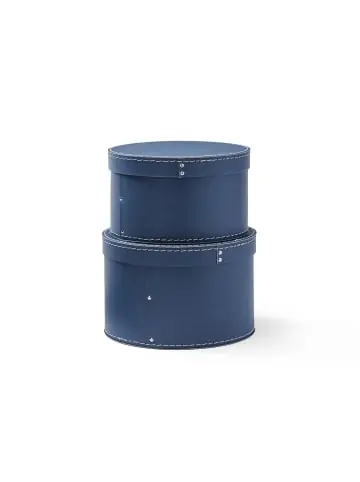 Kids Concept Pappboxen rund 2er-Set Ø23/25 cm in Blau günstig kaufen | limango Angebot