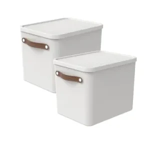 Bestpreis Rotho 2er-Set Aufbewahrungsbox Maloja 27l günstig kaufen | limango