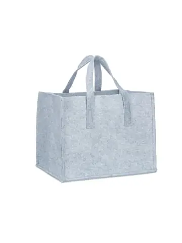 Neu Im Sortiment relaxdays Kaminholzkorb in Grau - (B)43 x (H)34,5 x (T)36,5 cm günstig kaufen | limango