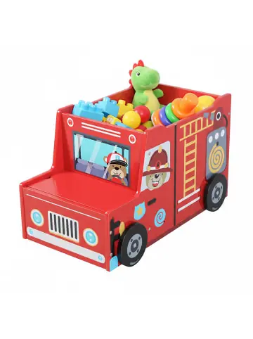 relaxdays Spielzeugkiste "Feuerwehr" in Rot - (B)60 x (H)34 x (T)32 cm günstig kaufen | limango Günstig