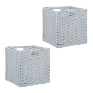 relaxdays 2 x Aufbewahrungskorb in Grau - (B)32 x (H)31 x (T)30 cm günstig kaufen | limango Neue Ware