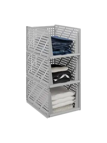 Ausverkauf relaxdays 3 x Schrank Organizer in Grau - (B)33,5 x (H)24,5 x (T)43,5 cm günstig kaufen | limango