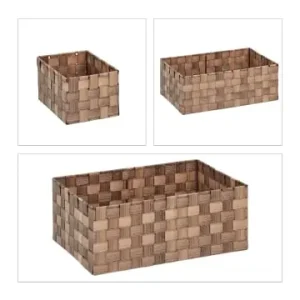 relaxdays Aufbewahrungskorb 4er Set in Braun günstig kaufen | limango Gratis Versand