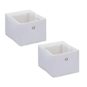 relaxdays 2 x Aufbewahrungsbox in Weiß - (B)20,5 x (H)16 x (T)25 cm günstig kaufen | limango Top-Preis